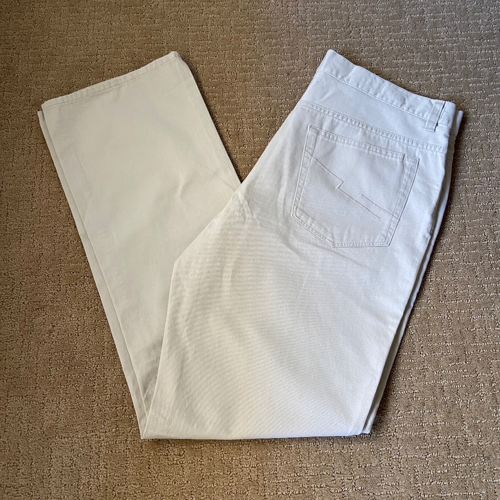 Perry Ellis Khakis - light cream / bone, W 33 L 32, like new